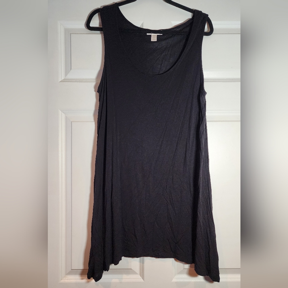 Kenar Black Sleeveless Tunic Top 1X
